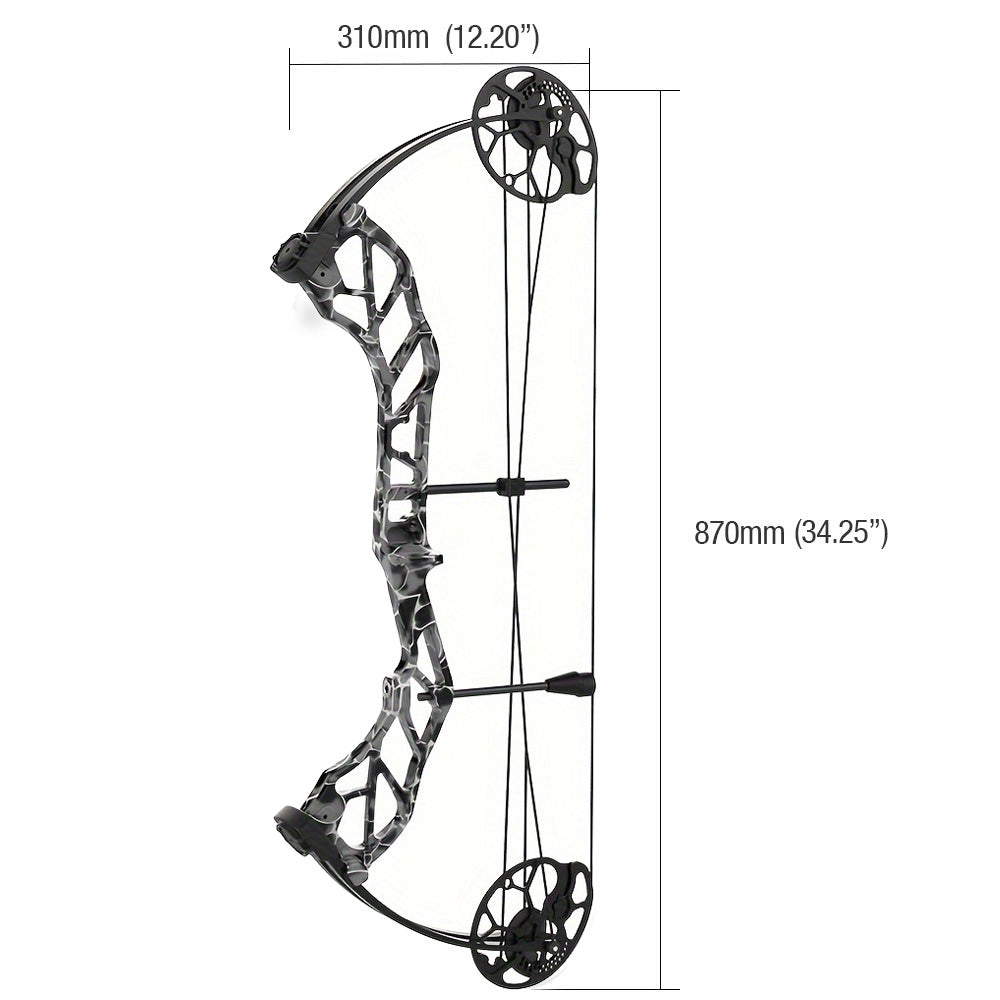 Ready to Hunt 31" Axle to Axle Hunting Compound Bow Pro Package CNC milling Riser