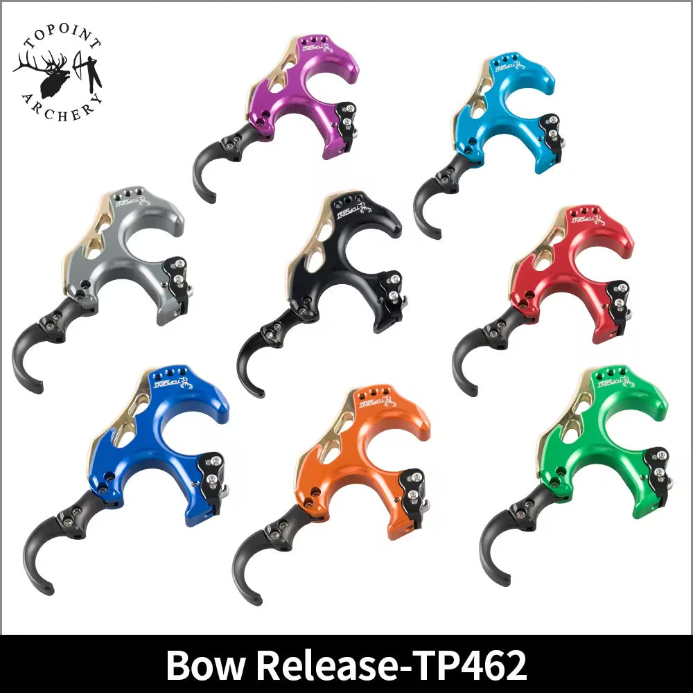 Tension Bow Release3 Or 4 Finger Aluminum Release Aid Automatic Archery Caliper For Target Compound Bow