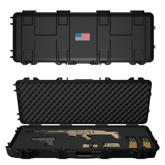 43" Tactical Hard Rifle Case, Waterproof & Shockproof w/ Foams