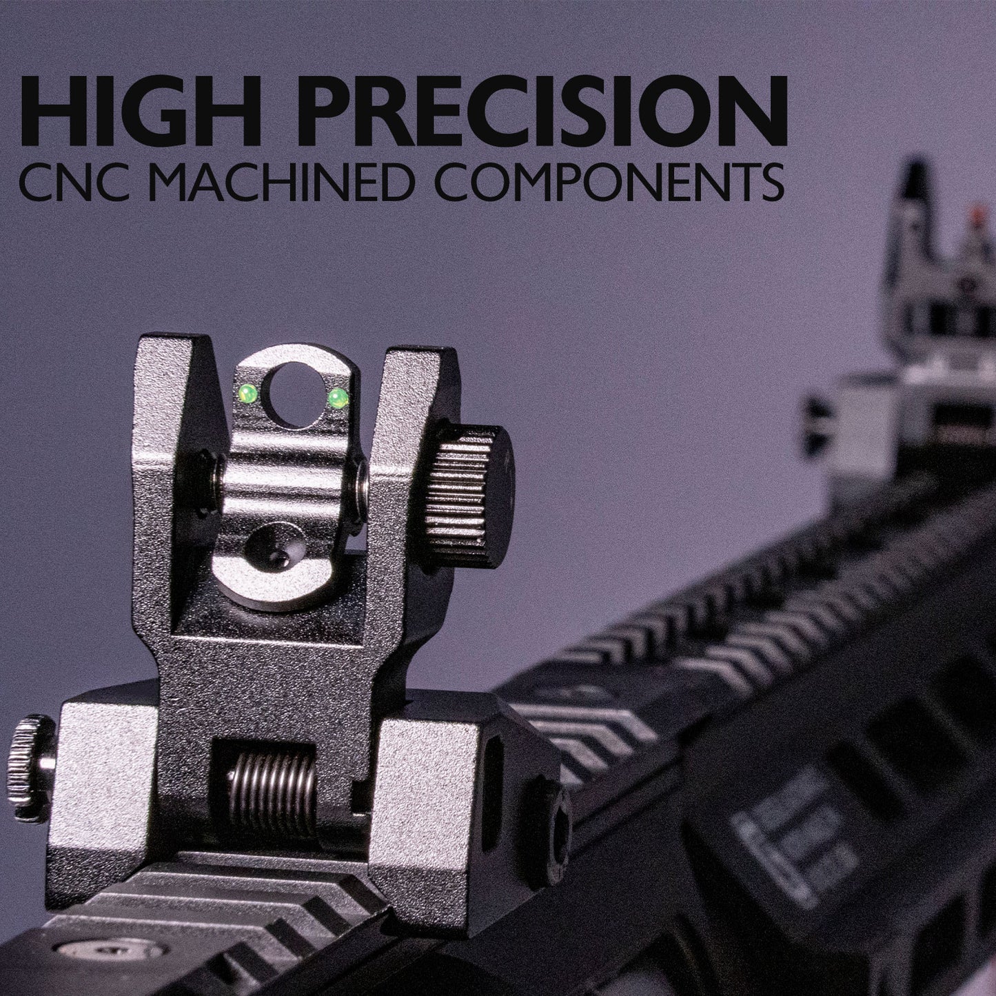 New Gen Fiber Optic Iron Sights, Flip Up Front and Rear Backup Sights with Green Red Fiber Optics Dots, Tool-Free Adjustable Front Sight Rapid Transition