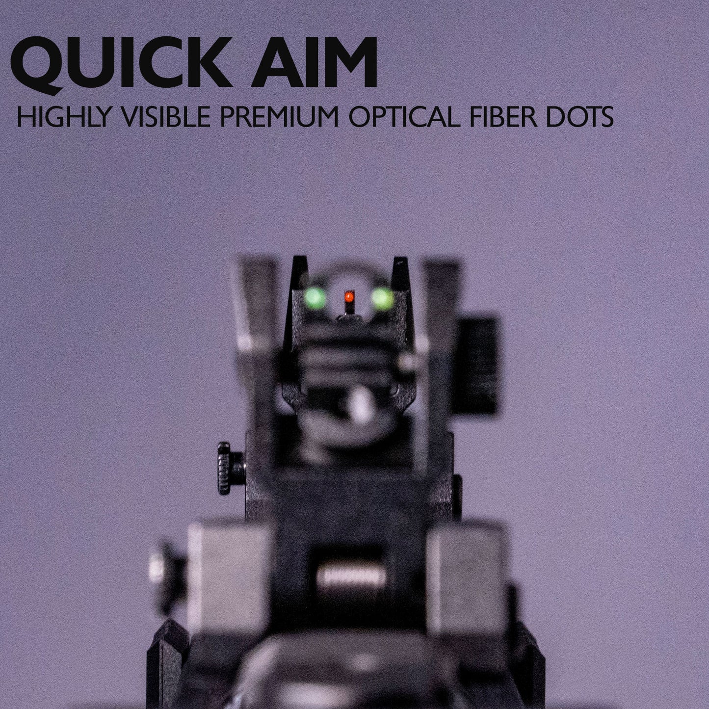 New Gen Fiber Optic Iron Sights, Flip Up Front and Rear Backup Sights with Green Red Fiber Optics Dots, Tool-Free Adjustable Front Sight Rapid Transition